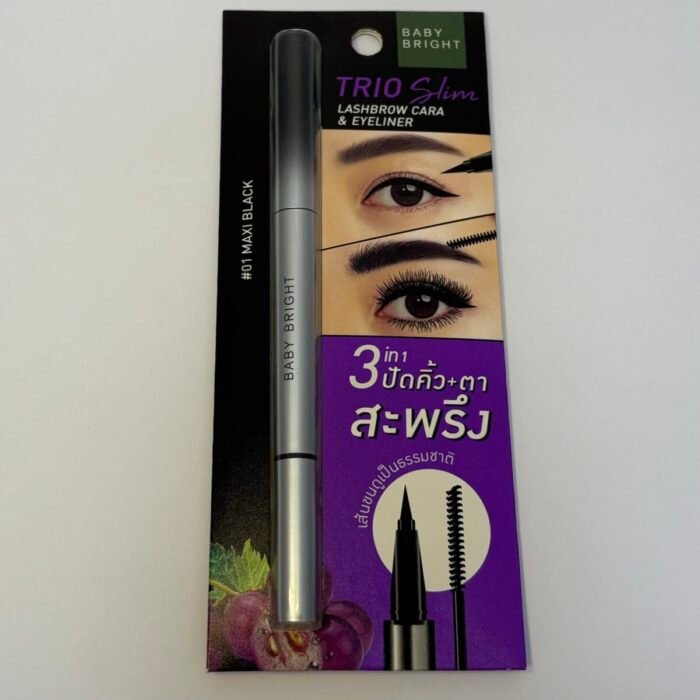 Baby Bright Trio Slim Lashbrow Cara & Eyeliner in the shade #01 Maxi Black