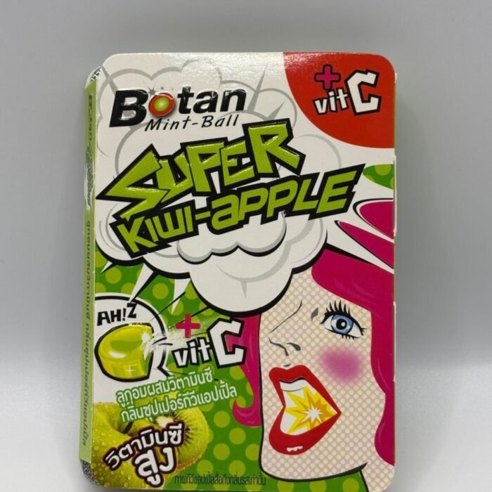 Botan Mint-Ball Super Kiwi-Apple flavored high Vitamin C candy