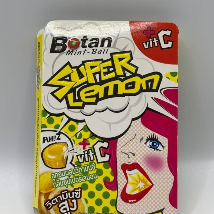 Botan Mint-Ball Super Lemon flavor candy with high Vitamin C