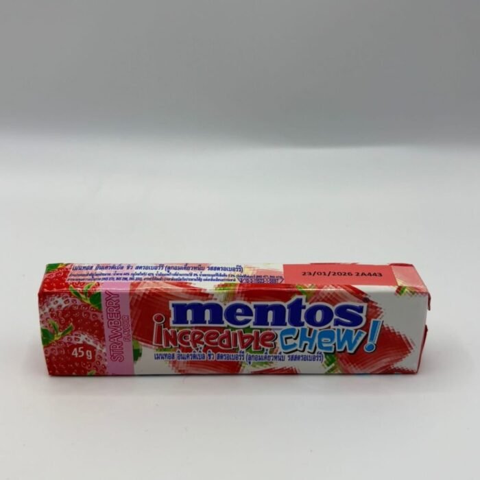 Mentos Incredible Chew Candy-Strawberry Mentos Incredible Chew Candy-Strawberry