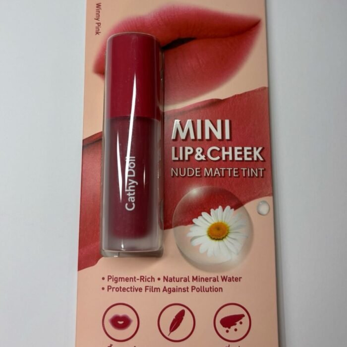Mini Lip & Cheek Nude Matte Tint Shade 01 Winny Pink-Cathy Doll