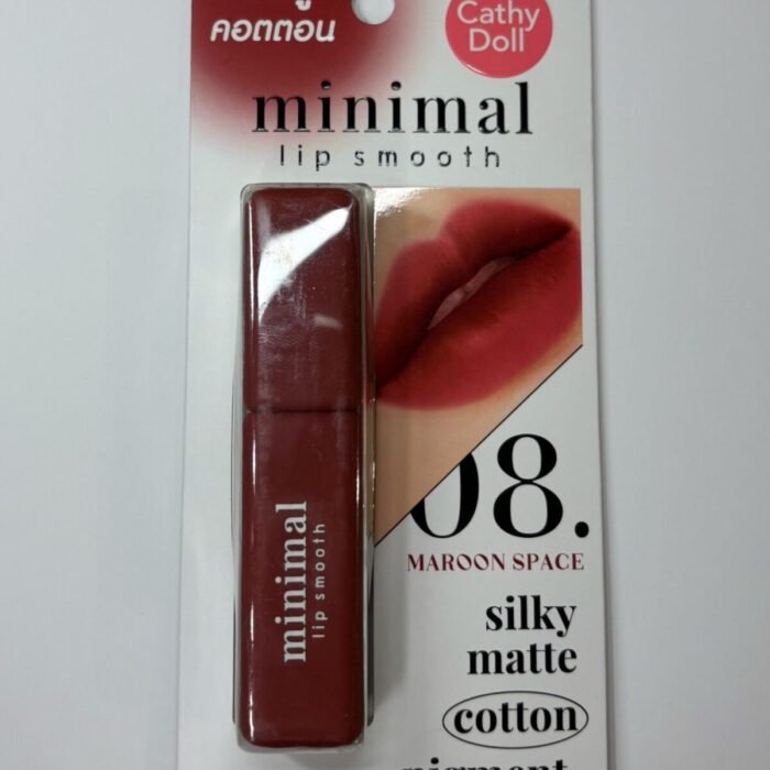 Minimal Lip Smooth 08 Maroon Space Silky Matte-Cathy Doll Lipstick