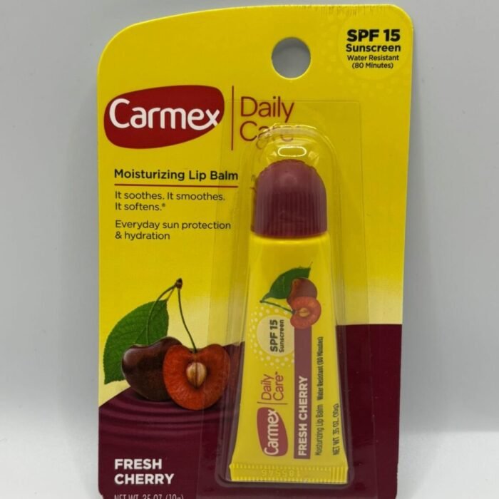 Moisturizing Lip Balm with SPF 15, Fresh Cherry flavor-Carmex Daily Care Moisturizing Lip Balm with SPF 15, Fresh Cherry flavor-Carmex Daily Care