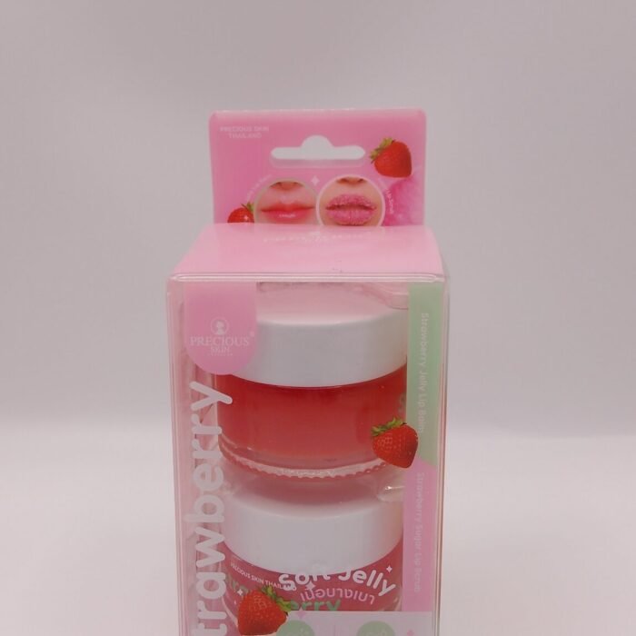 Precious Skin Strawberry Jelly Lip Balm & Sugar Scrub SET