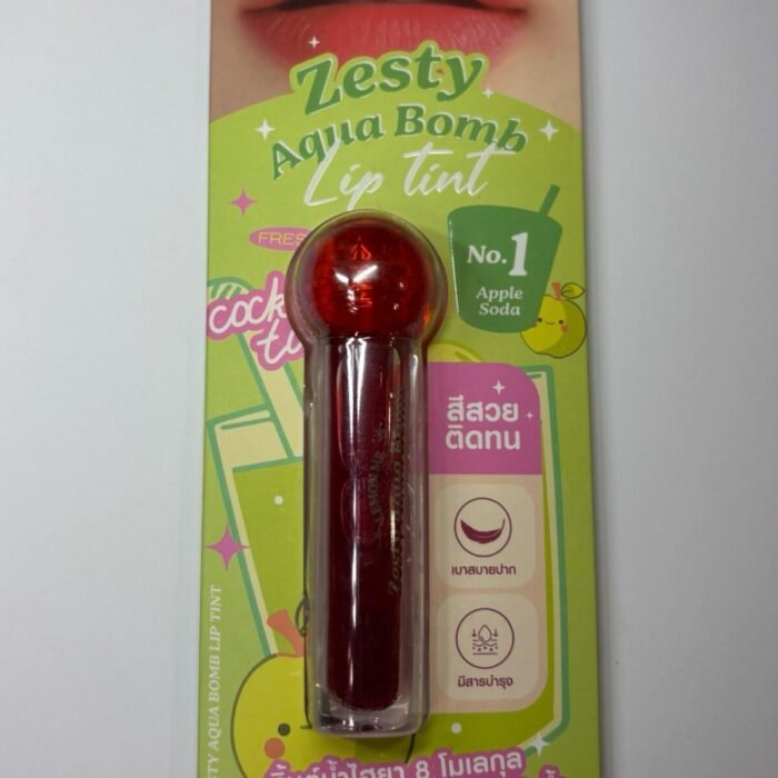 Zesty Aqua Bomb Lip Tint No.1 Apple Soda-Lemon Me