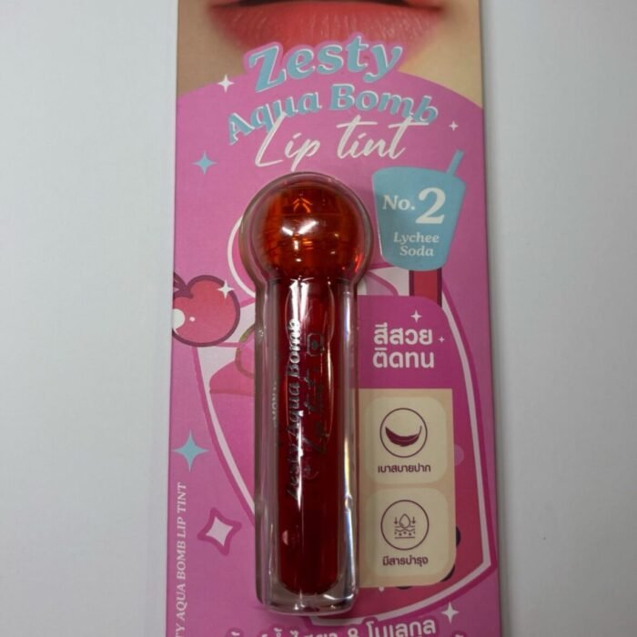 Zesty Aqua Bomb Lip Tint No.2 Lyche Soda-Lemon Me