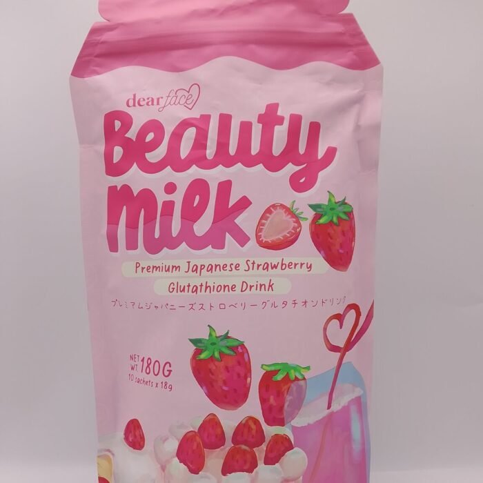 Dear Face Beauty Milk Premium Japanese Strawberry Glutathione Drink.