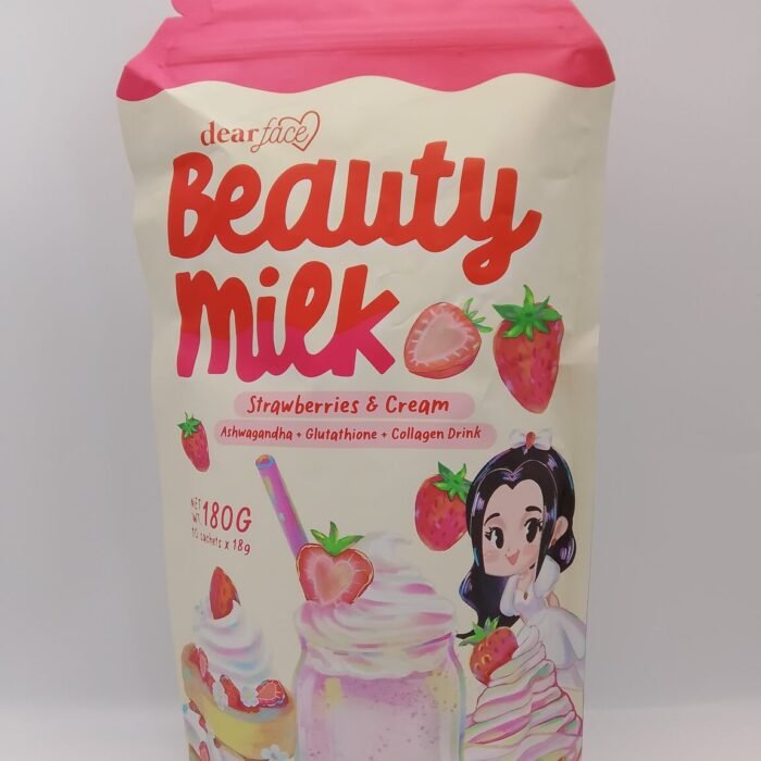 Dear Face Beauty Milk Strawberries & Cream Collagen Drink