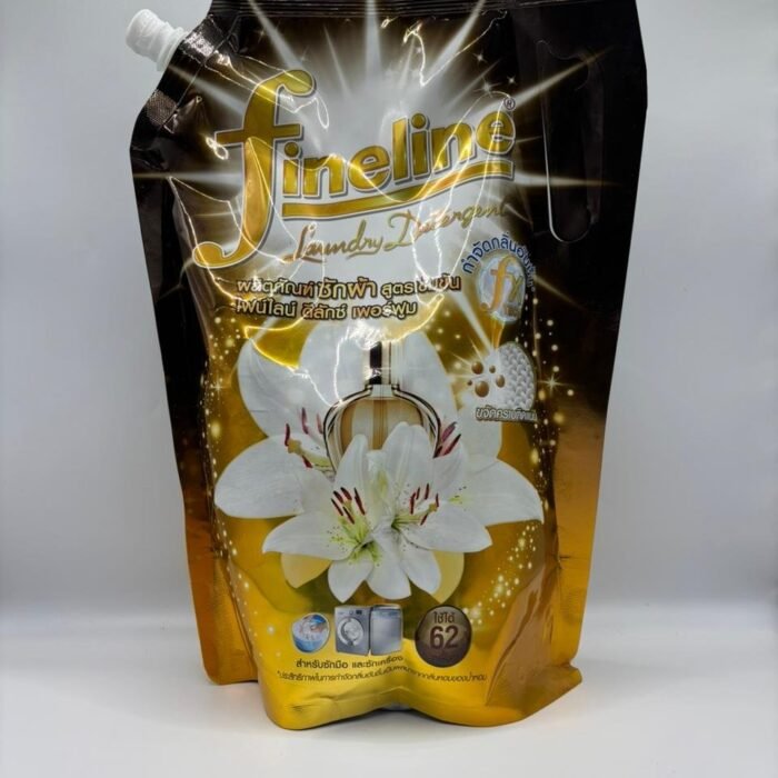 Fineline liquid laundry detergent pouch