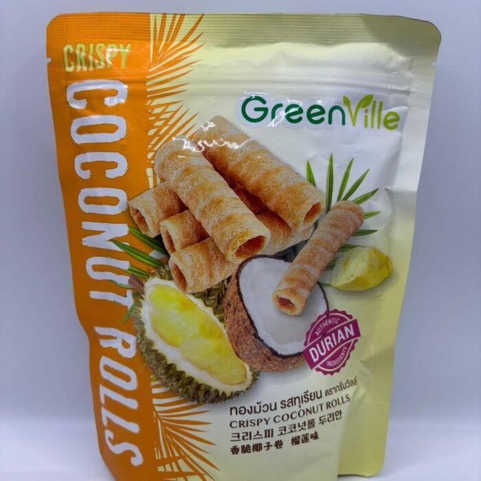 GreenVille Crispy Coconut Rolls with durian flavor