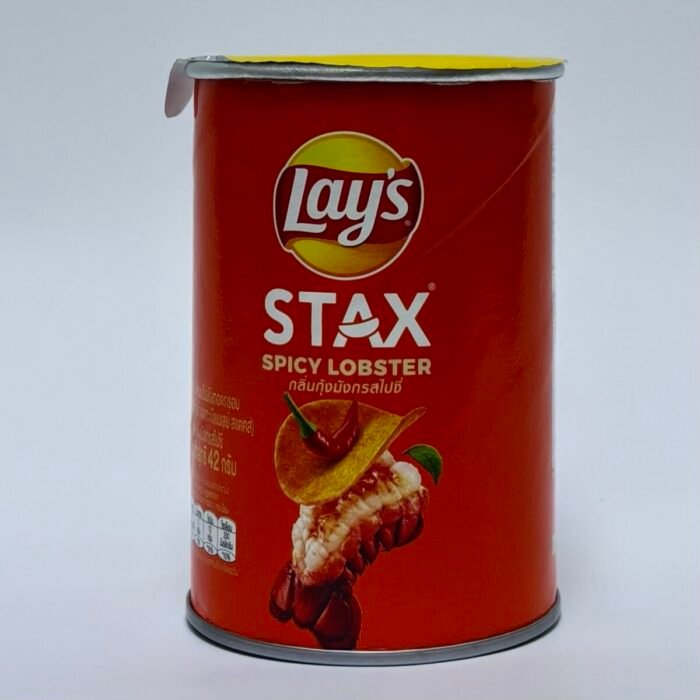 Lay's Stax Spicy Lobster Potato Chips can
