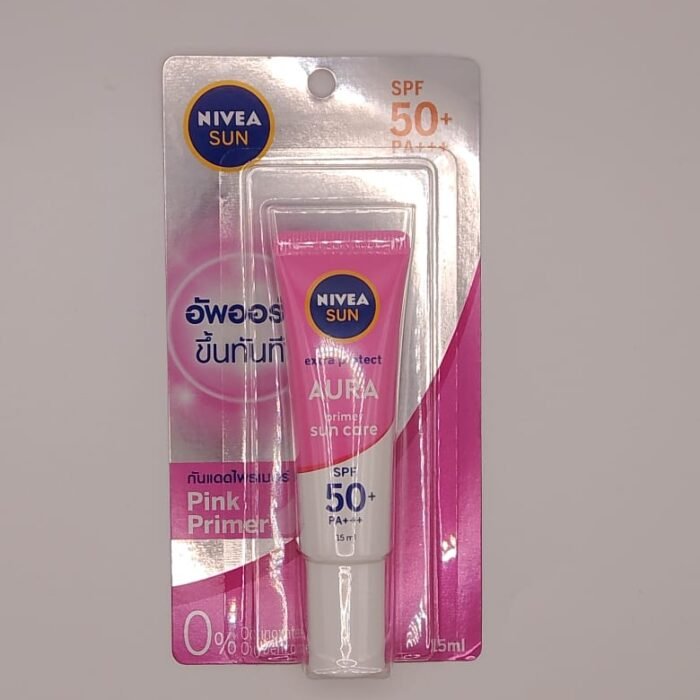 Nivea Aura Pink Primer Sun Care SPF50+ PA+++ 15ml