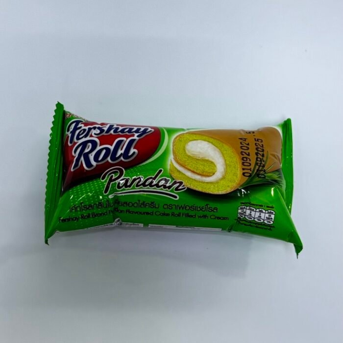 Pandan Flavoured Cake Roll with Cream Filling- Fershay Roll
