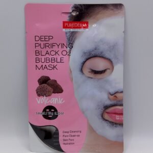 Deep Purifying Black O2 Bubble Mask Volcanic- Purederm