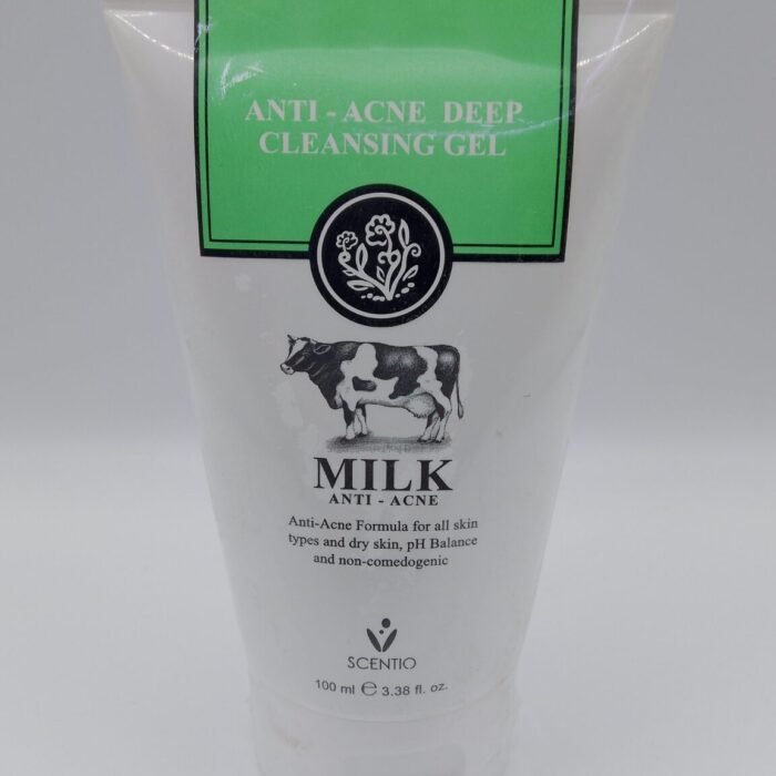 Scentio Milk Anti-Acne Deep Cleansing Gel.
