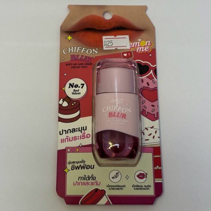  Soft Lip and Cheek Velvet Tint Red Velvet #7-Lemon Me Chiffon Blur