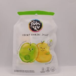 Sunsu Chewy Konjac Jelly in Green Apple and Orange Flavor 16gx6packets