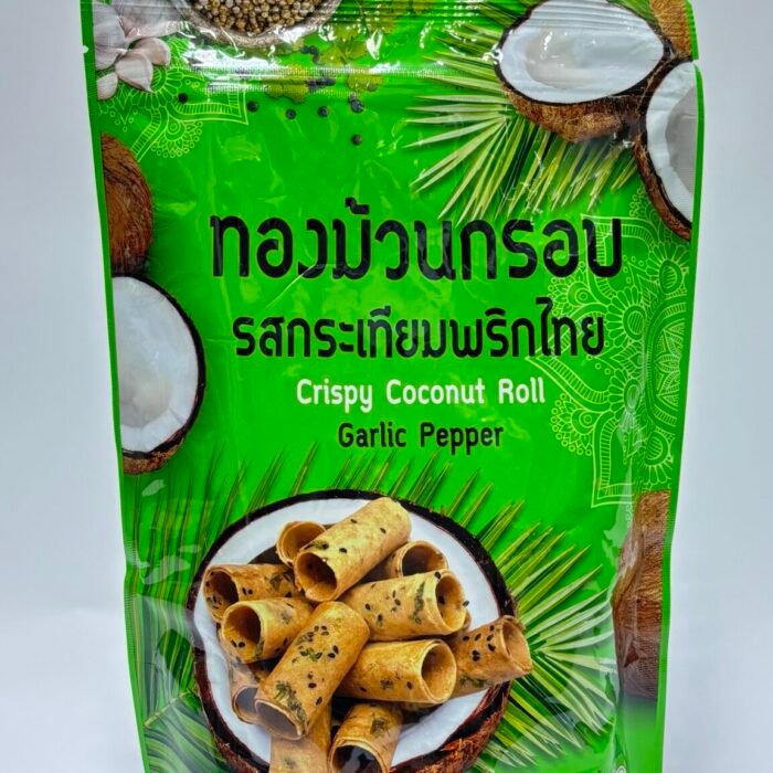 Thai Thong Muan Crispy Coconut Rolls with Garlic Pepper flavor