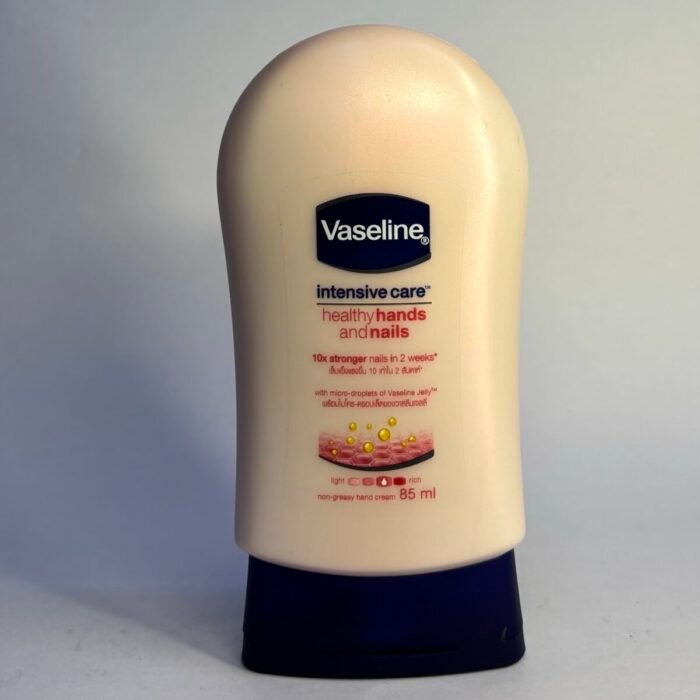 Vaseline Intensive Care Healthy Hands Stronger Nails hand cream.